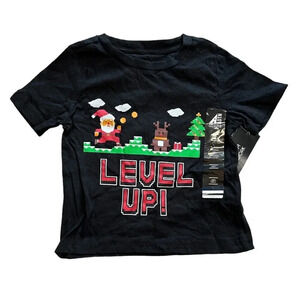ADTN Black Gaming Holiday Santa Level Up Tee 5
